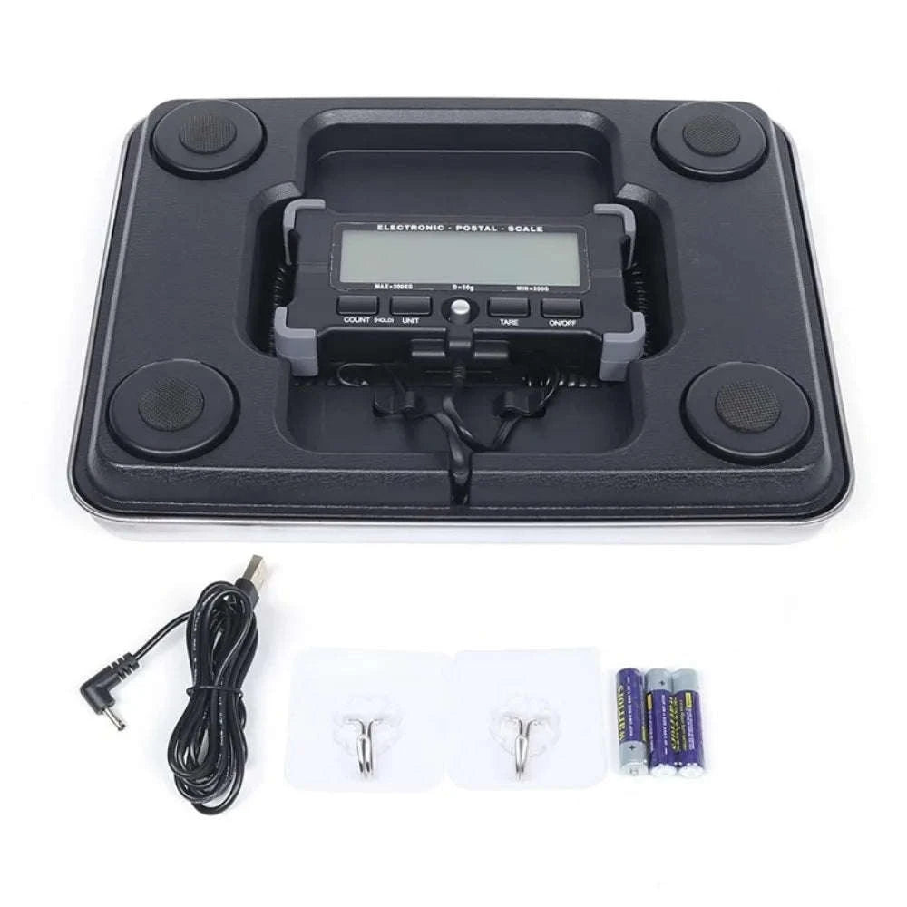 440lb Digital Shipping Scale with Stainless Steel Platform-black / United States