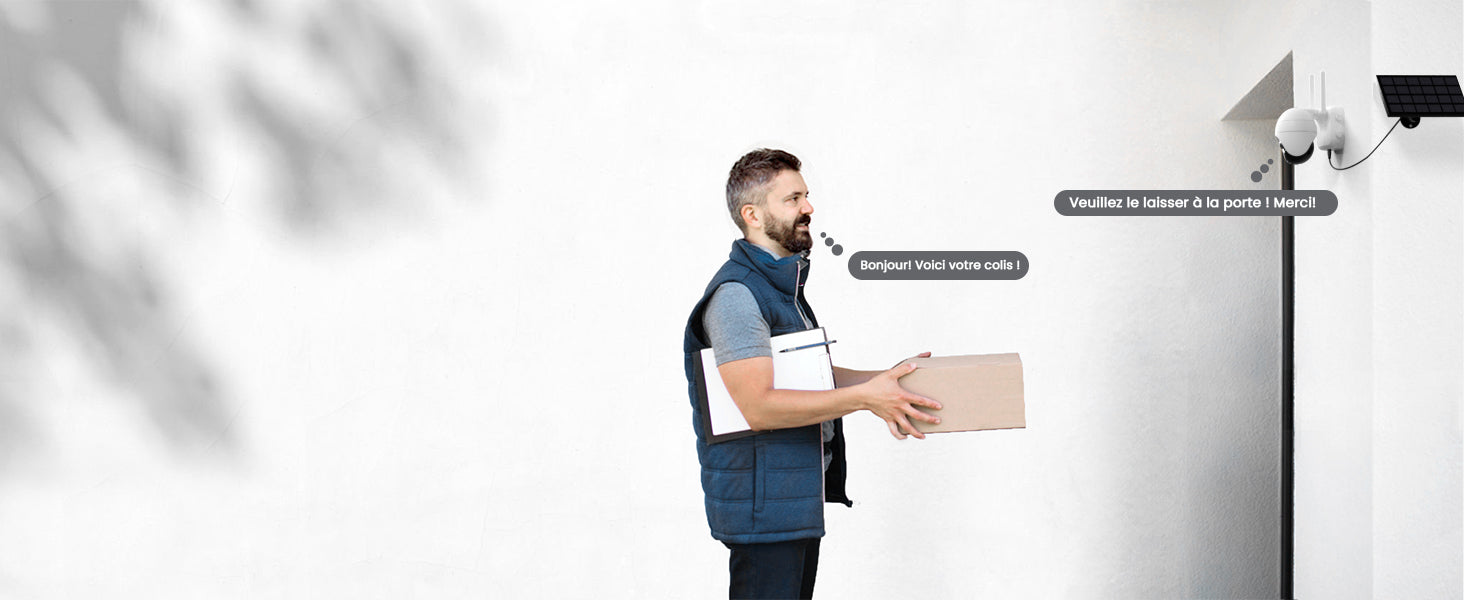 ieGeek 5MP Wireless Outdoor WiFi Surveillance Camera, Solar Camera, 360 Degree Camera, Human PIR Detection, Colour Night Vision