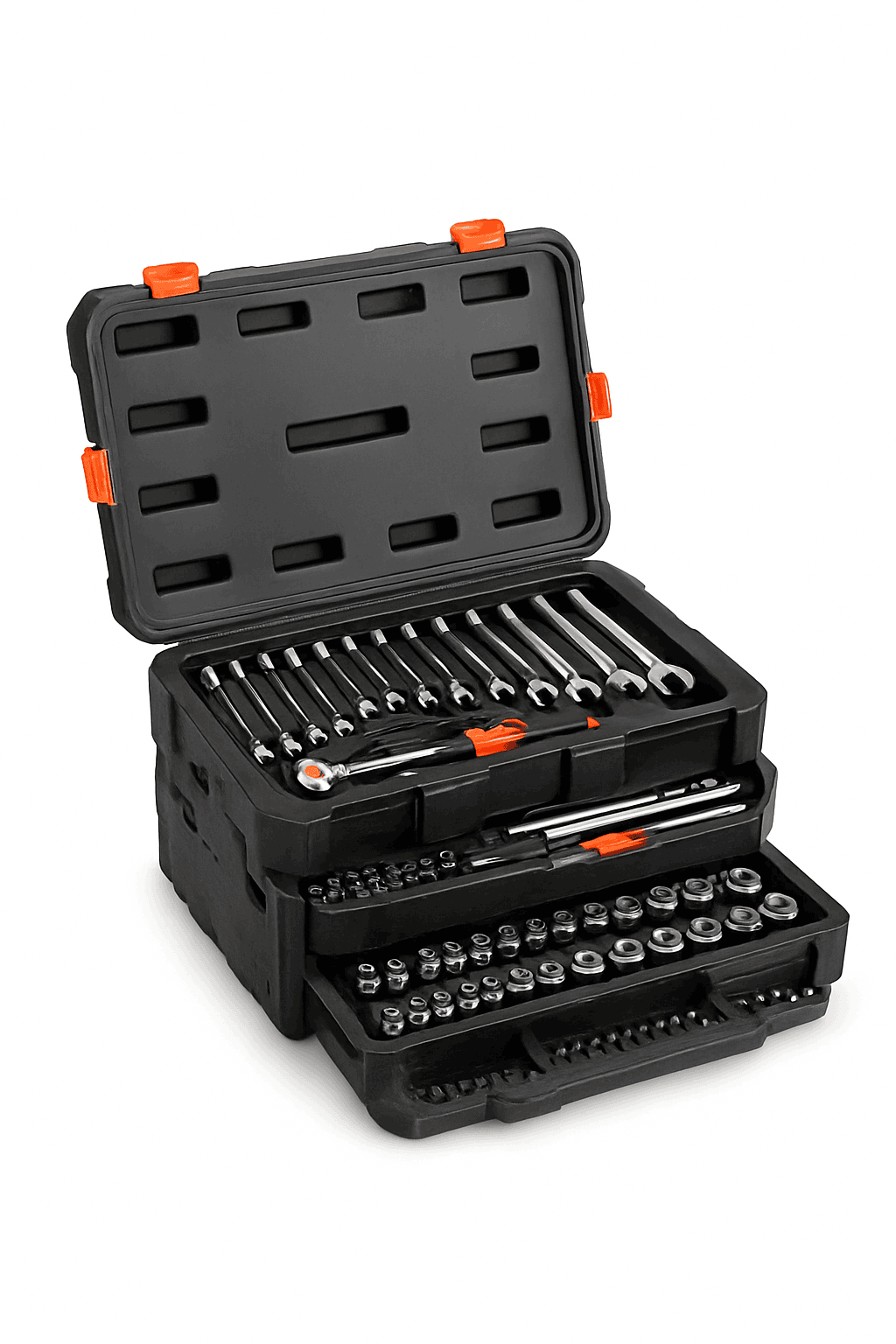 450-Piece Mechanics Tool Set SAE & Metric Sockets 1/4 3/8 1/2 Drive-450PCs / United States