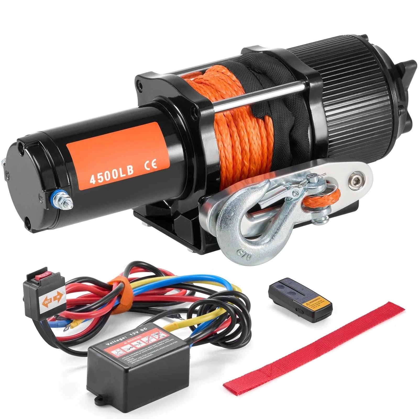 4500 lb 12V ATV/UTV Electric Winch with Wireless Remote & Rope-4500lbs / United States