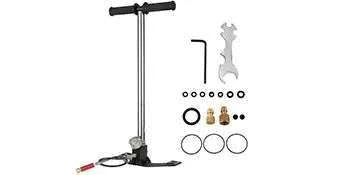 4500 PSI 3-Stage PCP Hand Pump with Gauge for Air Guns & Tires-4500 PSI Silver / United States / US