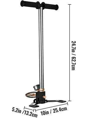 4500 PSI 3-Stage PCP Hand Pump with Gauge for Air Guns & Tires-4500 PSI Silver / United States / US