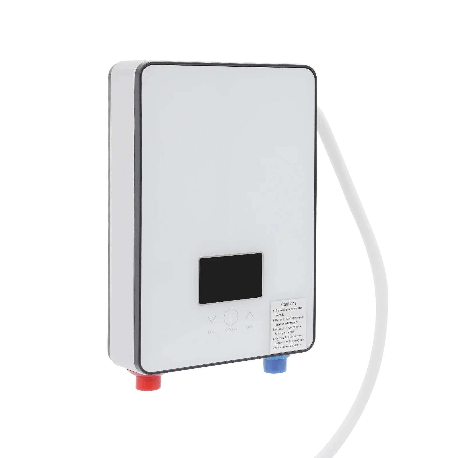 4500W Instant Electric Water Heater with LED Touch & Shower Kit-white / United States