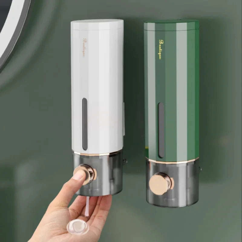 450ml Wall Mounted Soap Dispenser for Bathroom and Shower Use-Ivory