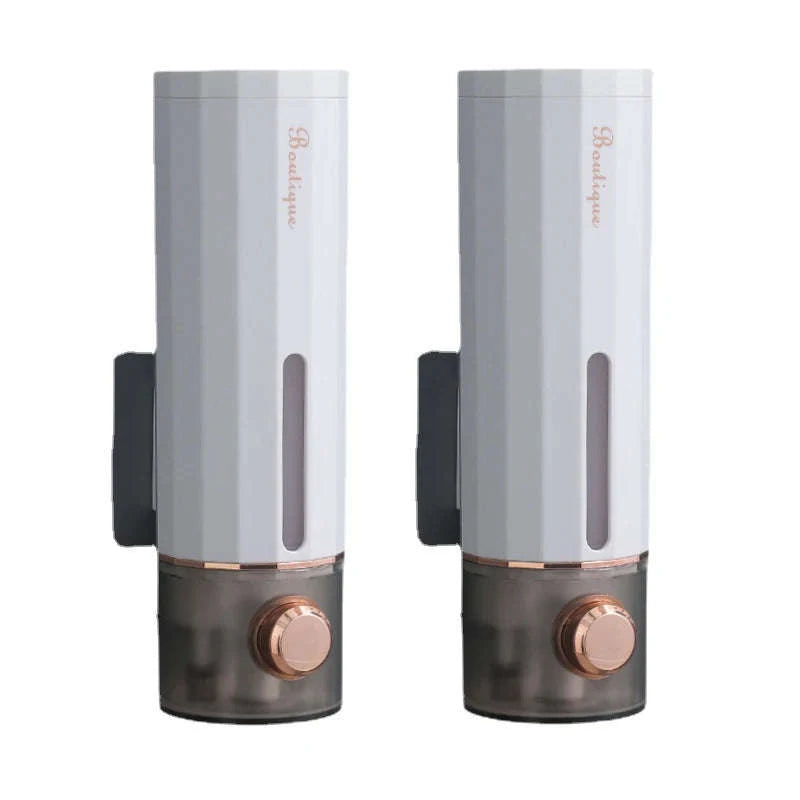450ml Wall Mounted Soap Dispenser for Bathroom and Shower Use-Ivory