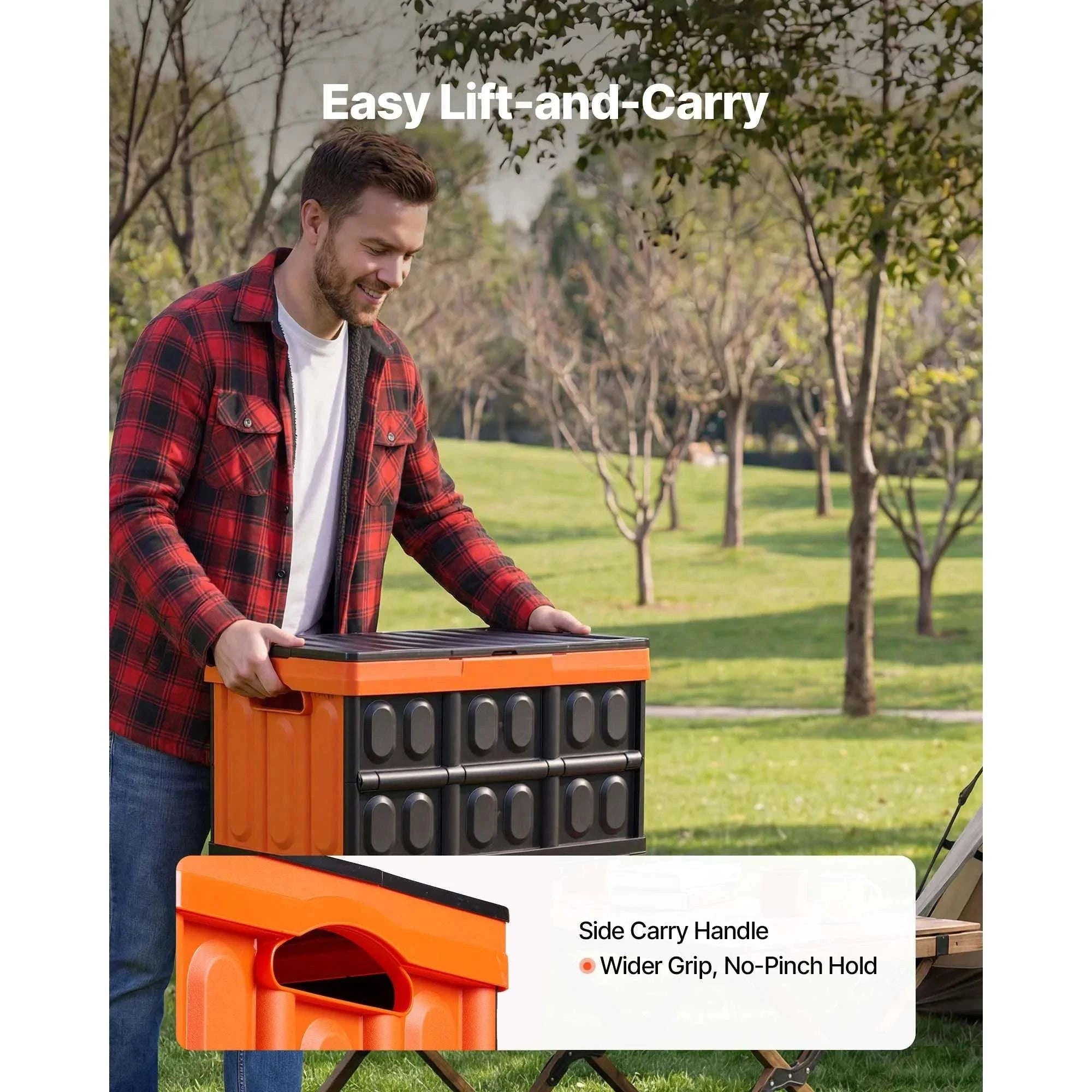 45L Collapsible Storage Bins (3 Pack) Stackable Crates with Lids-45L / United States