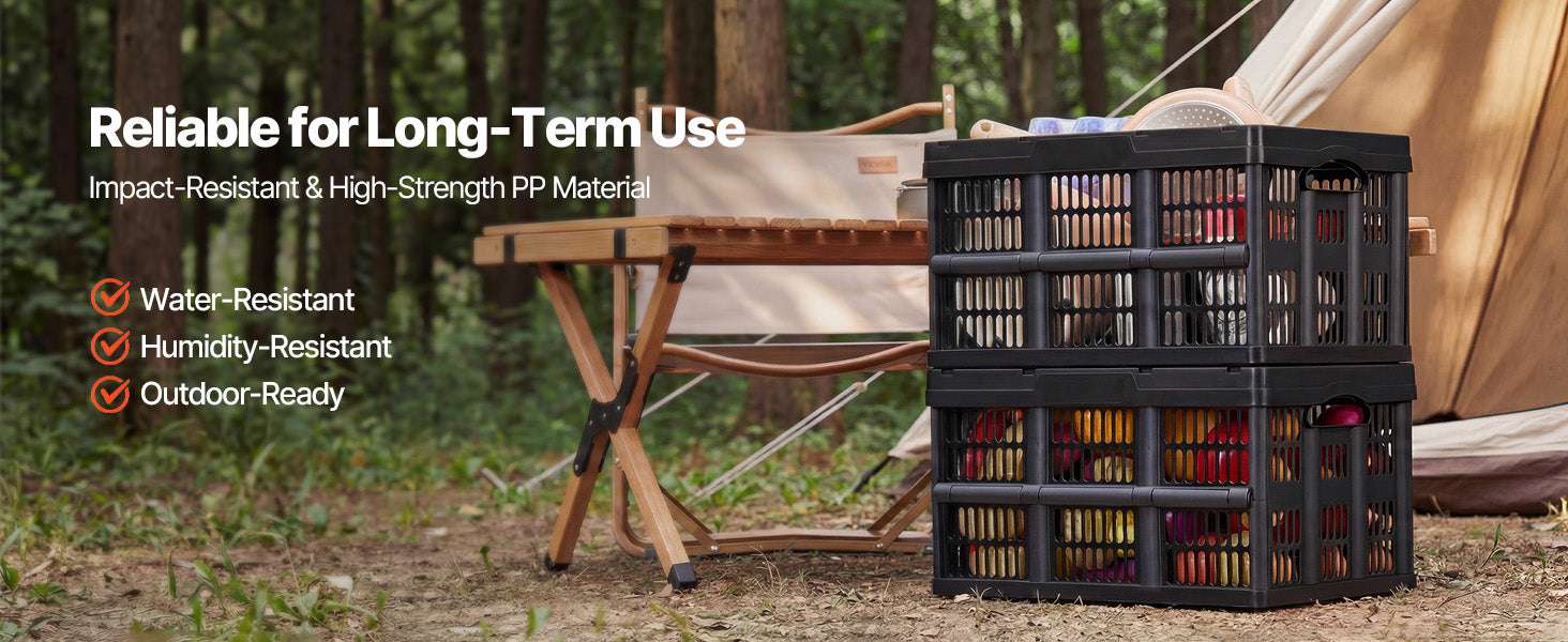 45L Collapsible Storage Bins 3-Pack Stackable Folding Crates-45L / United States