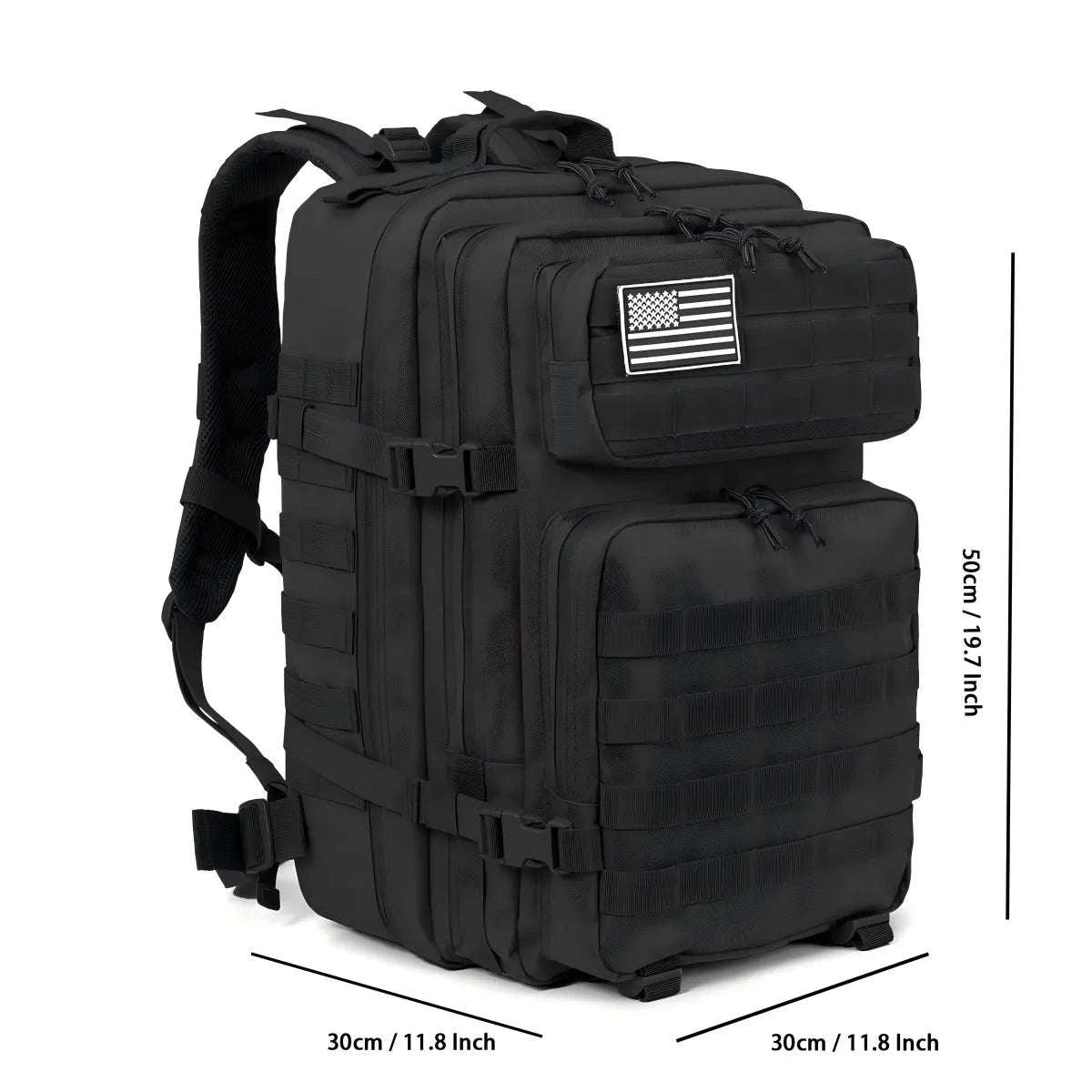 45L Large Capacity Tactical Backpack-Black / United States