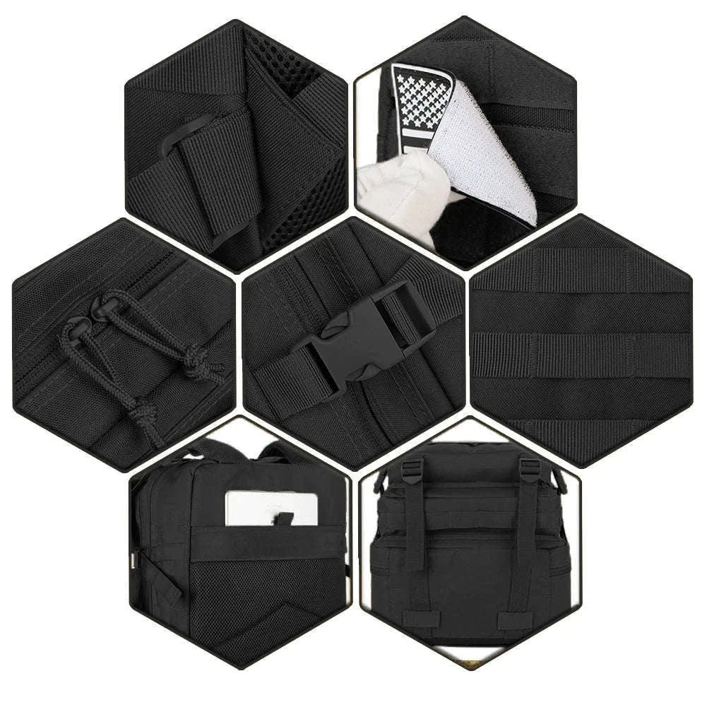 45L Large Capacity Tactical Backpack-Black / United States