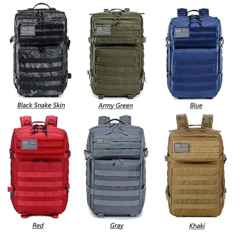 45L Large Capacity Tactical Backpack-Black / United States