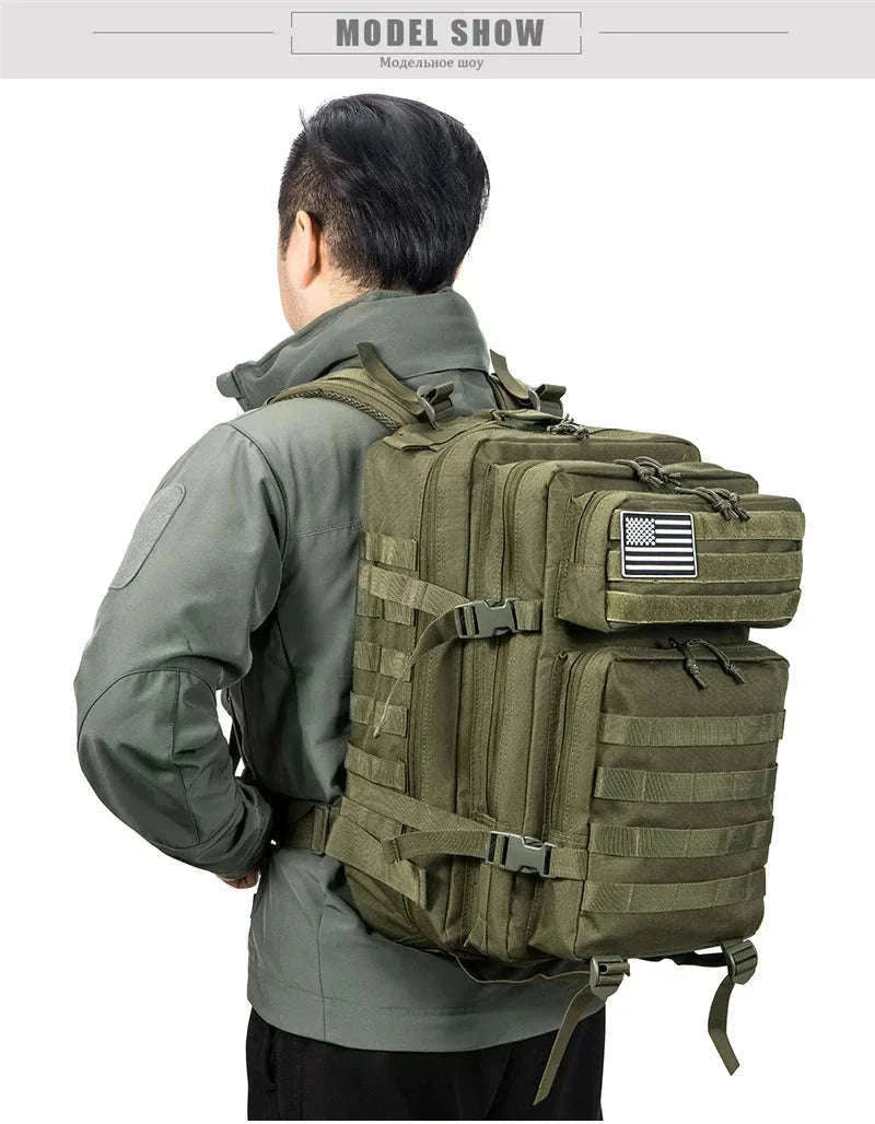 45L Large Capacity Tactical Backpack-Black / United States