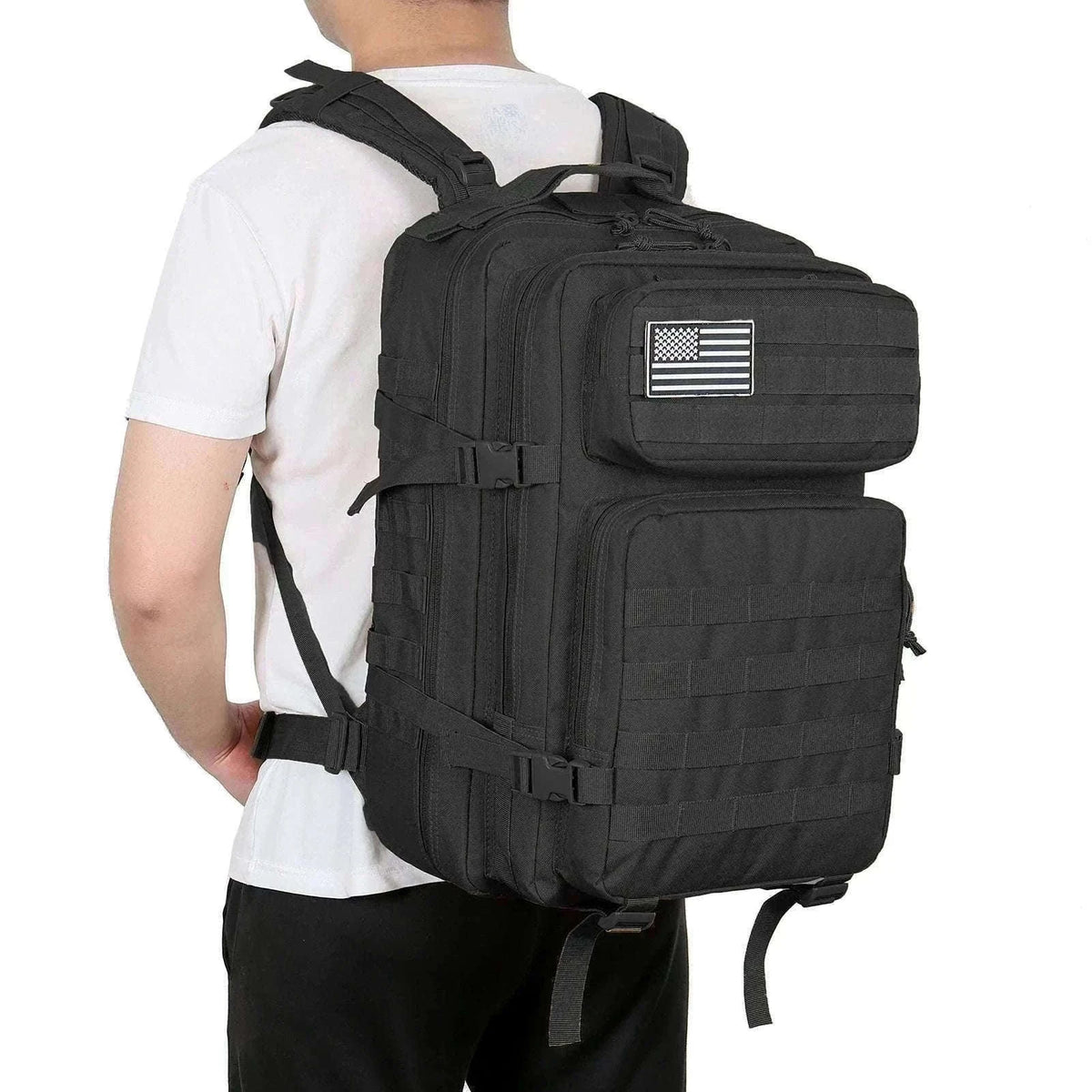 45L Large Capacity Tactical Backpack-Black / United States
