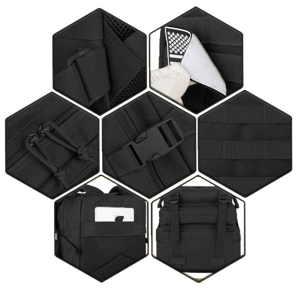 45L Large Capacity Tactical Backpack-Black / United States