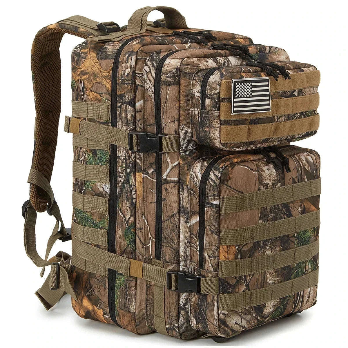 45L Large Capacity Tactical Backpack for Hiking, Camping, Gym and Trekking-Yellow / United States