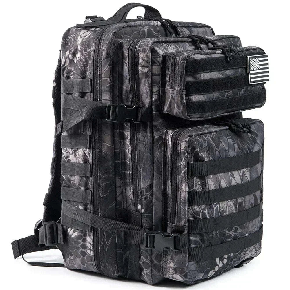 45L Tactical Backpack for Hiking, Camping and Hunting-Red / Poland