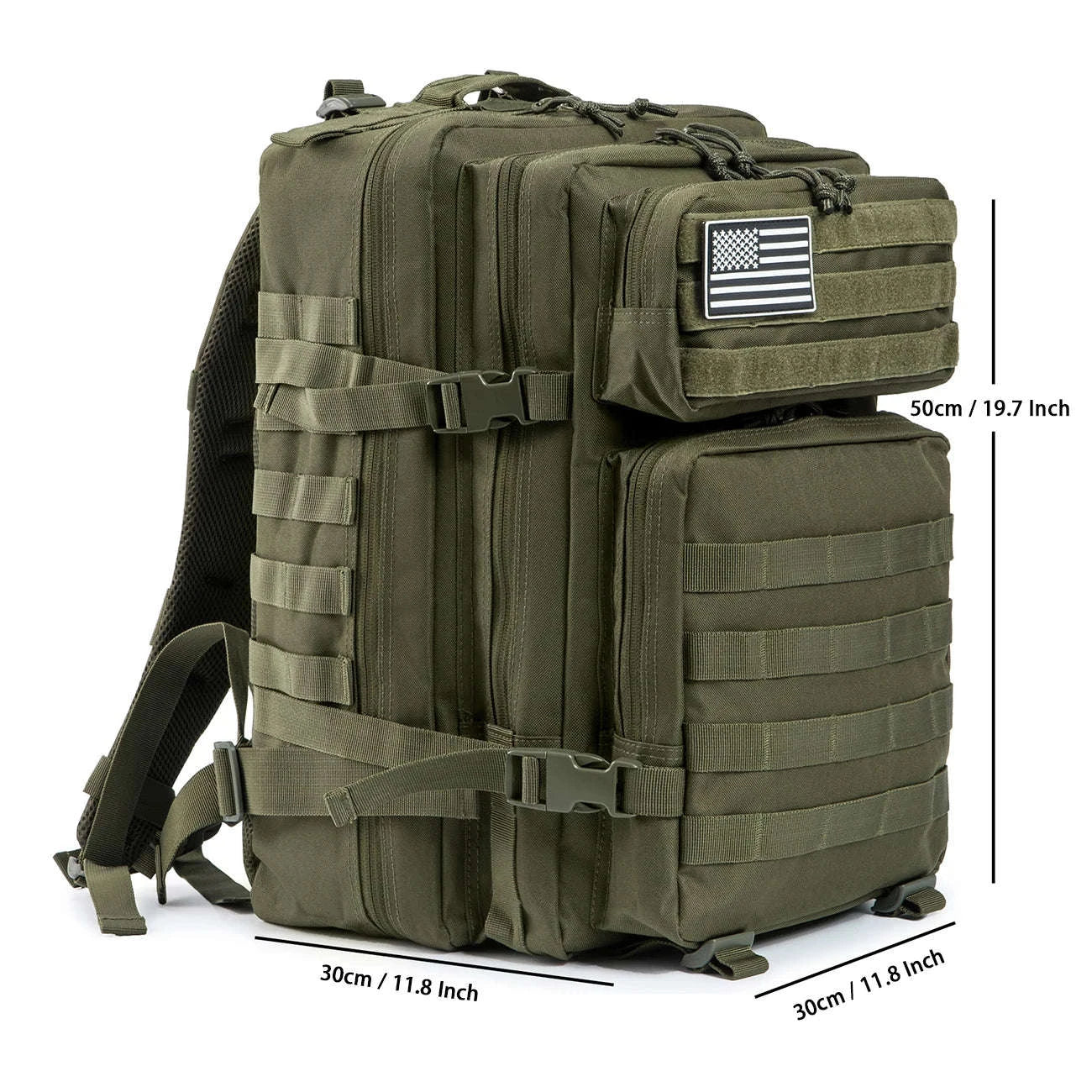 45L Tactical Backpack Large Capacity Outdoor Rucksack-Red Plaid / spain
