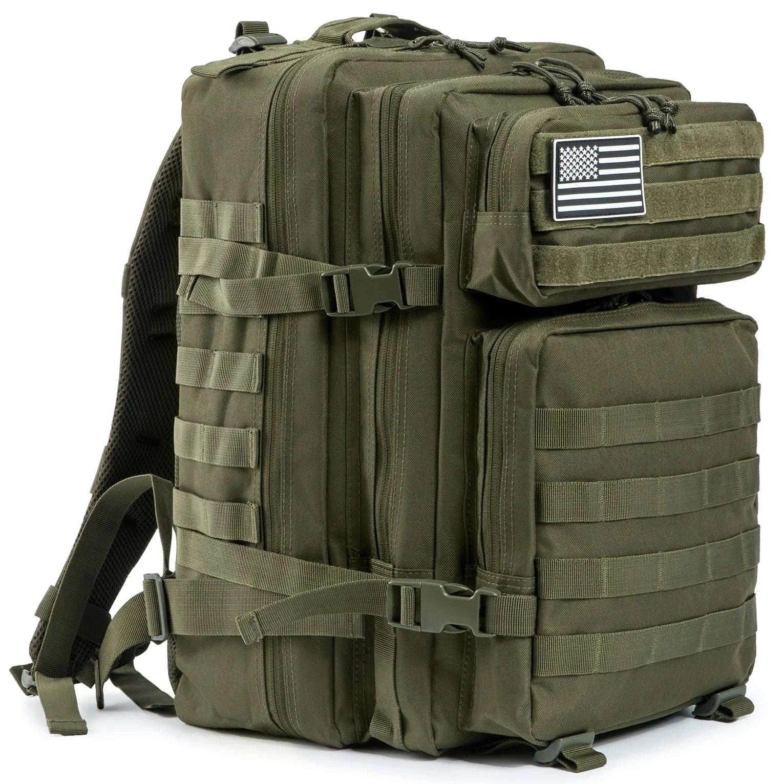 45L Tactical Backpack Large Capacity Outdoor Rucksack-Red Plaid / spain