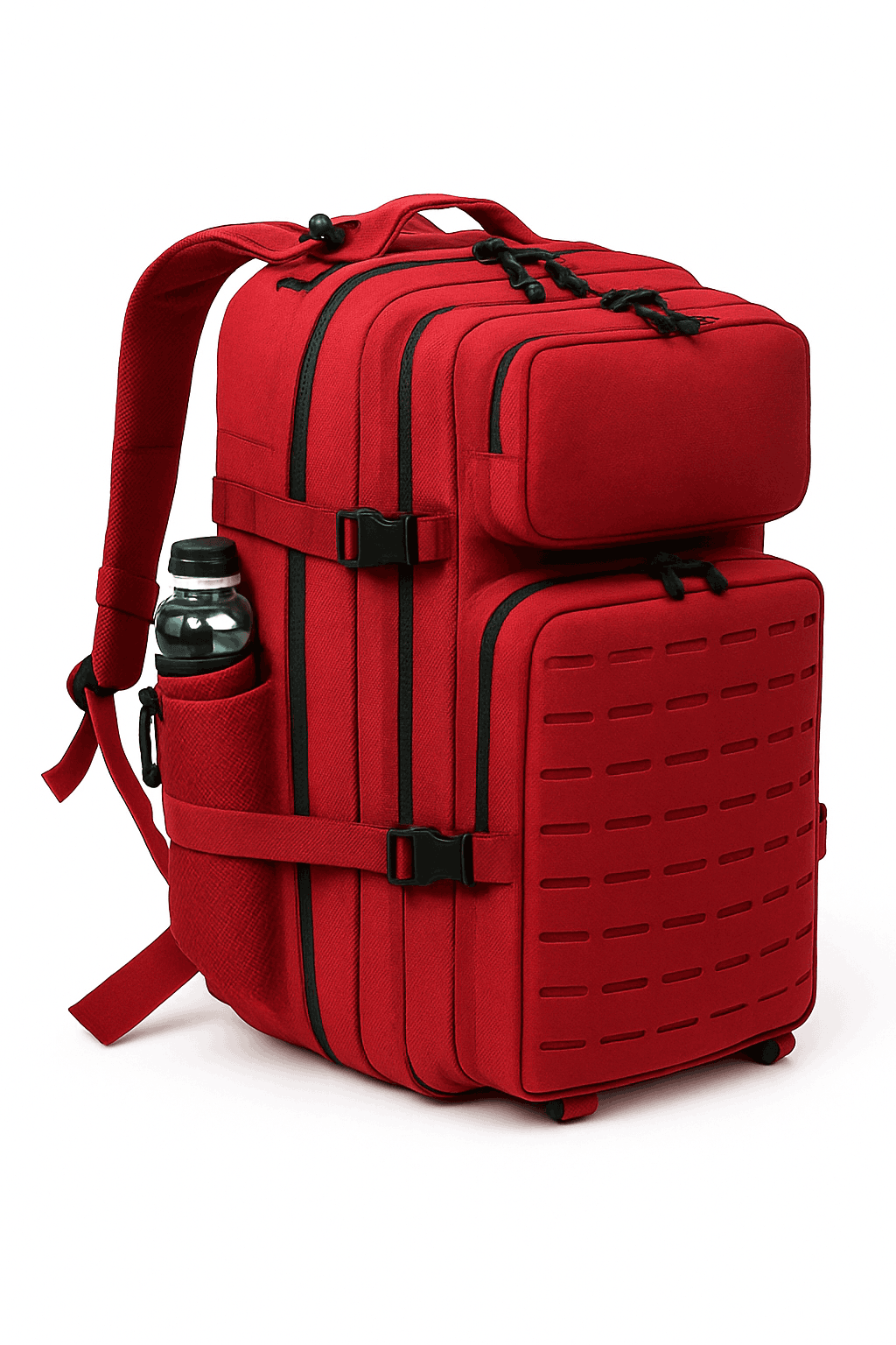 45L Tactical Backpack with Double Cup Holder-Khaki / United States