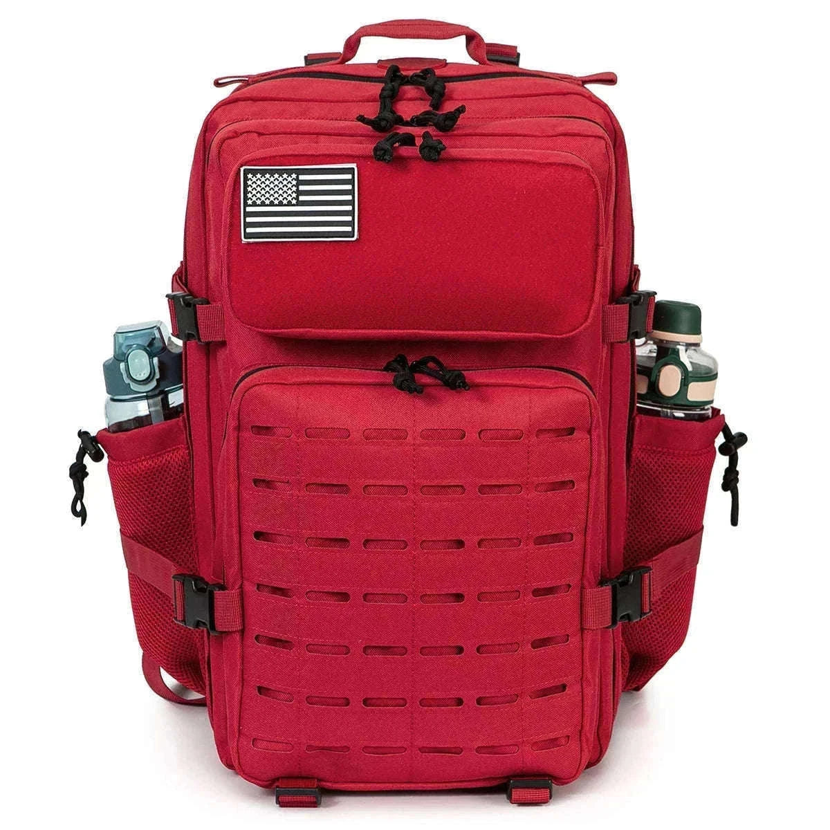 45L Tactical Backpack with Double Cup Holder-Khaki / United States