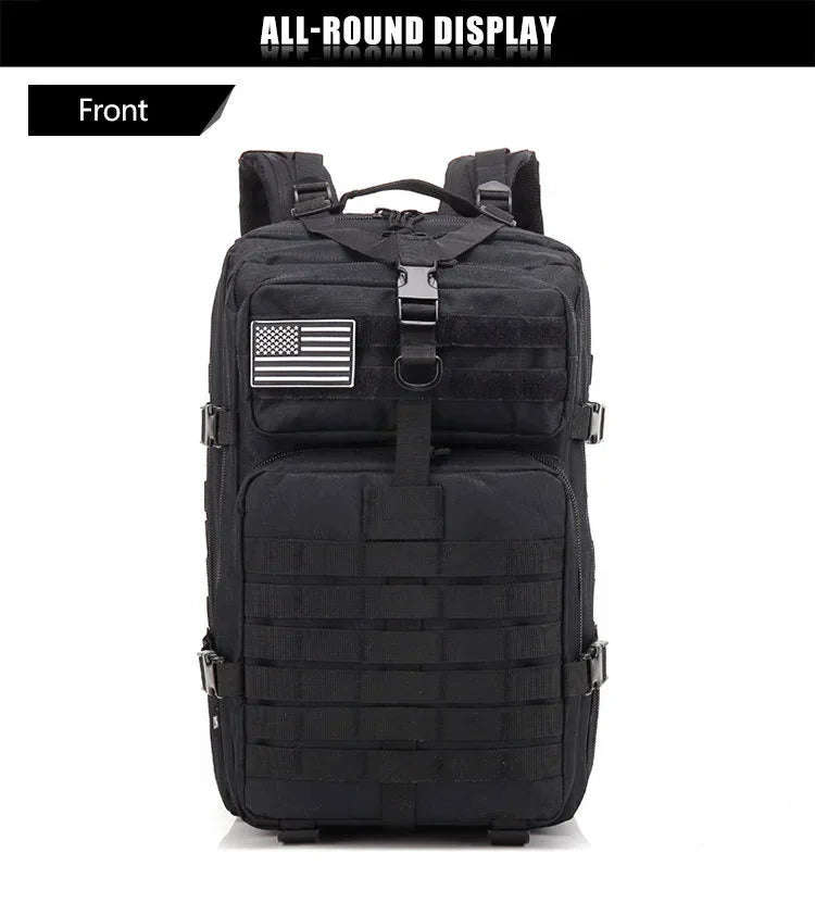 45L Tactical Backpack with Molle System-Khaki / United Kingdom