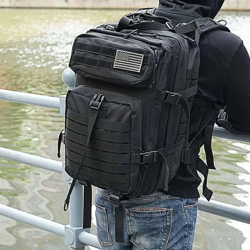 45L Tactical Backpack with Molle System-Khaki / United Kingdom