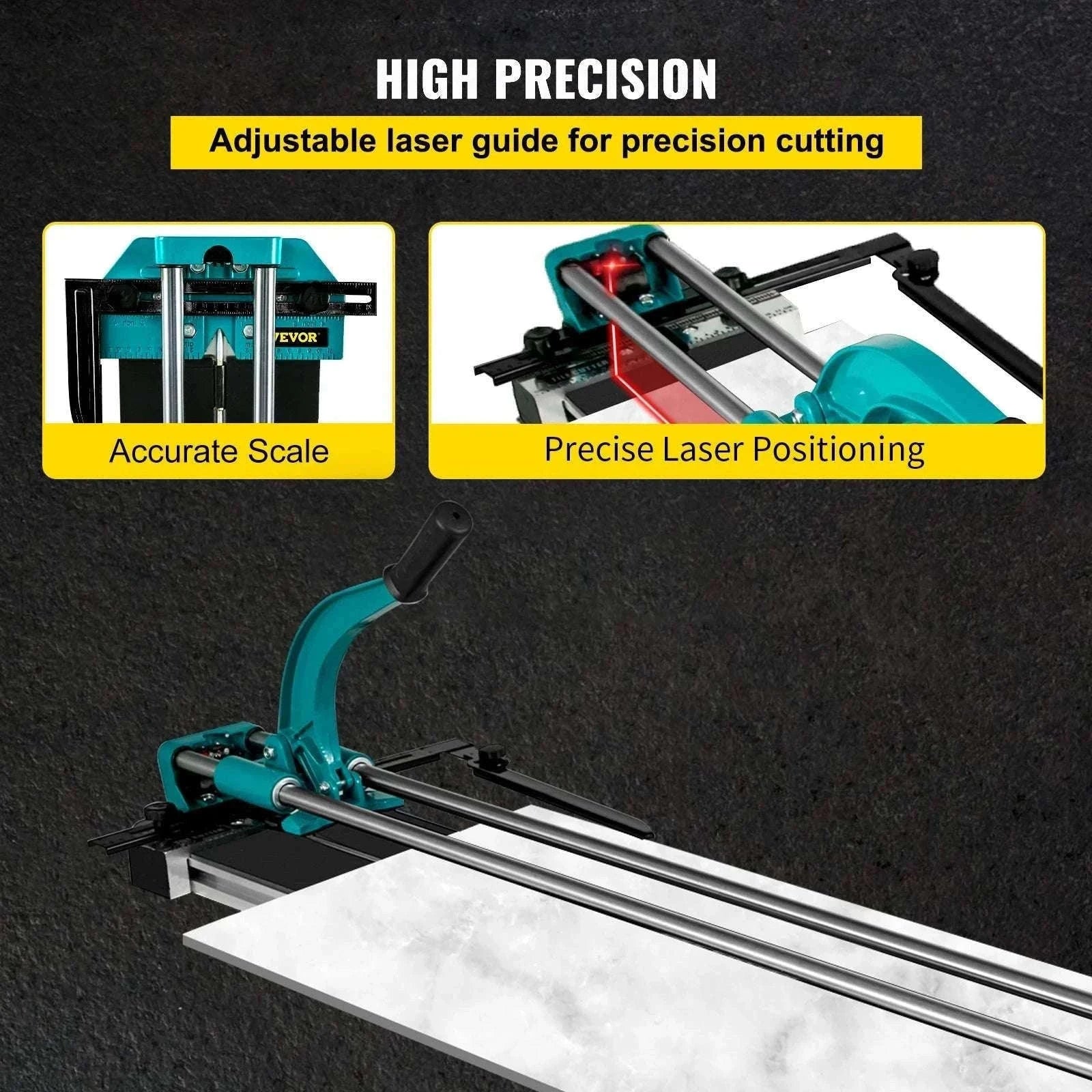 48 Inch Manual Tile Cutter with Laser Guide for Precision Cuts-56 x 8 x 15 in / spain