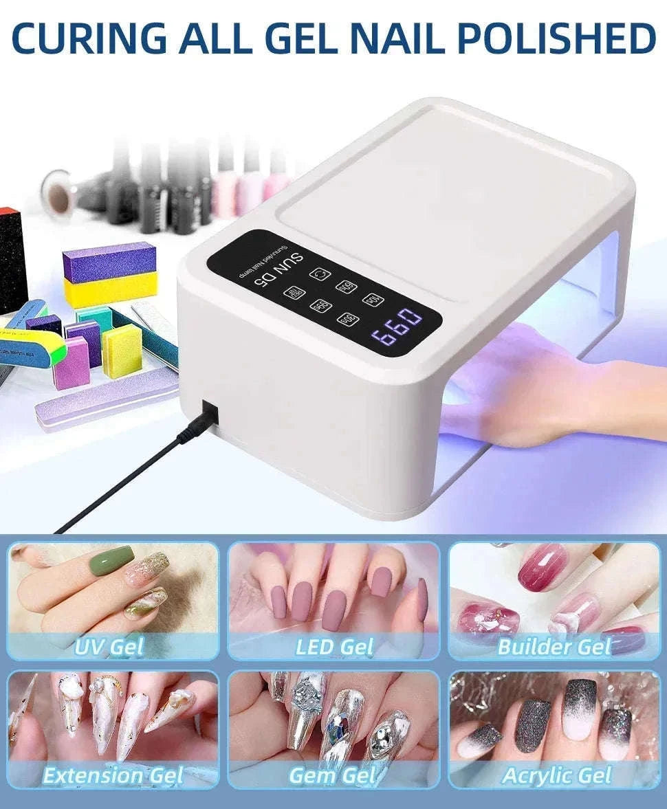 480W UV LED Nail Lamp with Large Space and Whitening Mode-SUN D5 / EU