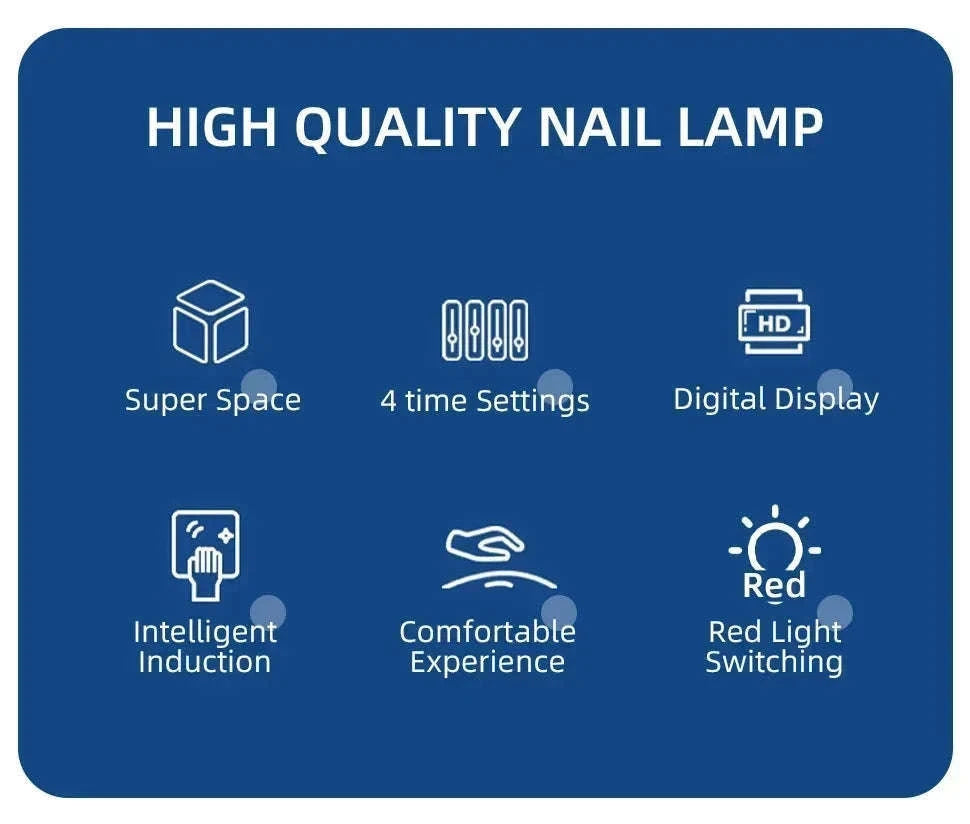 480W UV LED Nail Lamp with Large Space and Whitening Mode-SUN D5 / EU