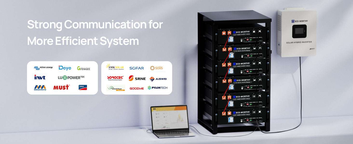 48V 100Ah LiFePO4 Server Rack Battery 5.12kWh with Bluetooth-black / United States
