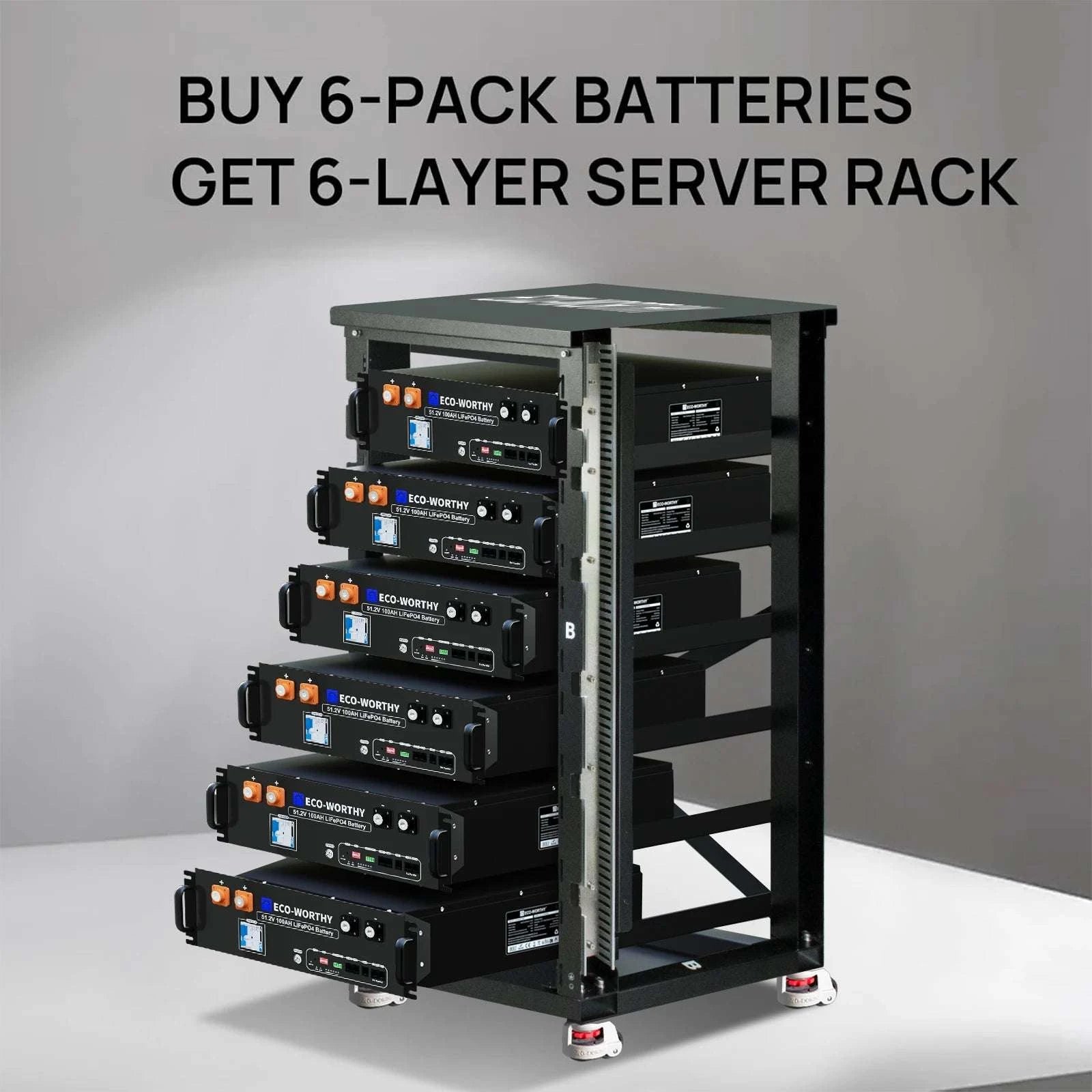 48V 100Ah LiFePO4 Server Rack Battery 5.12kWh with Bluetooth-black / United States