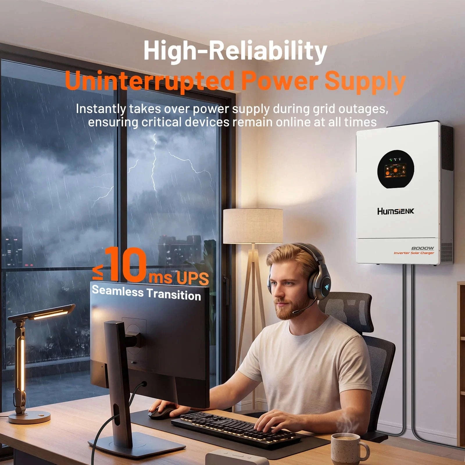 48V 8KW 3-in-1 Solar Hybrid Inverter with Dual MPPT, 120V/240V Split or Single Phase-48V 8KW Inverter / United States