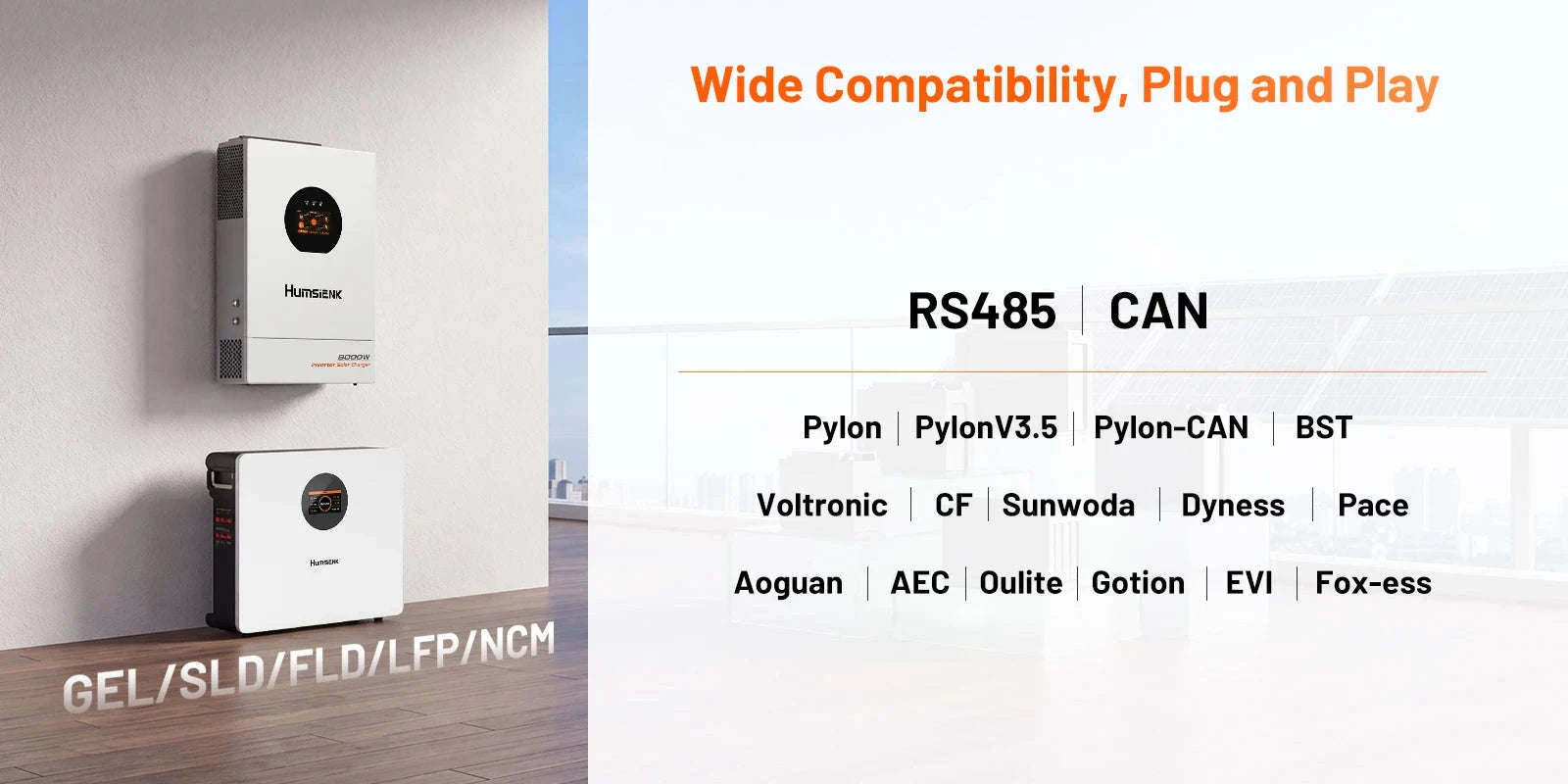 48V 8KW 3-in-1 Solar Hybrid Inverter with Dual MPPT, 120V/240V Split or Single Phase-48V 8KW Inverter / United States