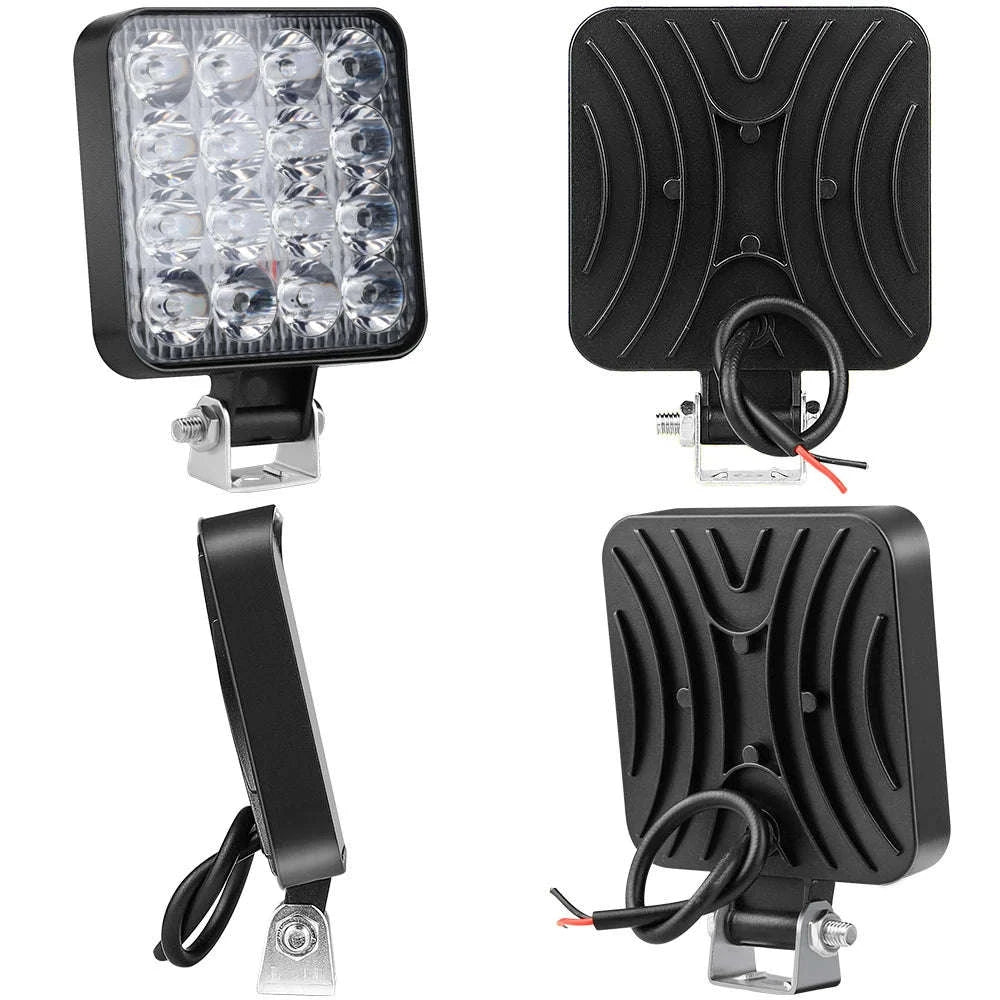 48W 16 LED 12V 24V LED Work Light Bar-6pcs