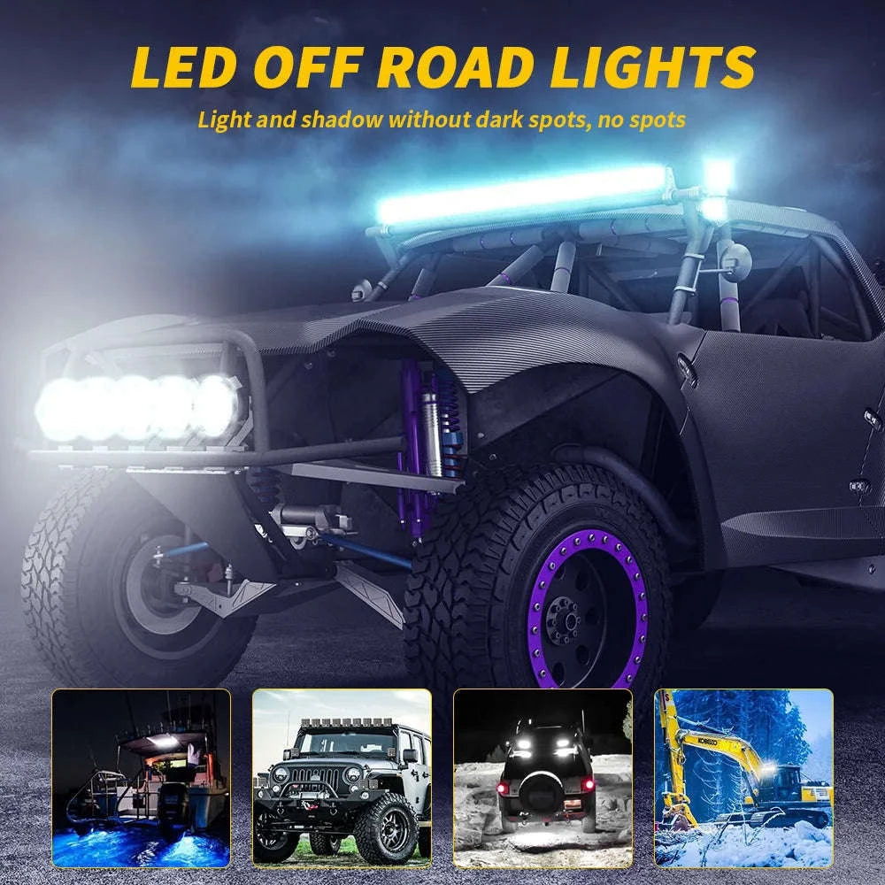 48W 16 LED 12V 24V LED Work Light Bar-6pcs