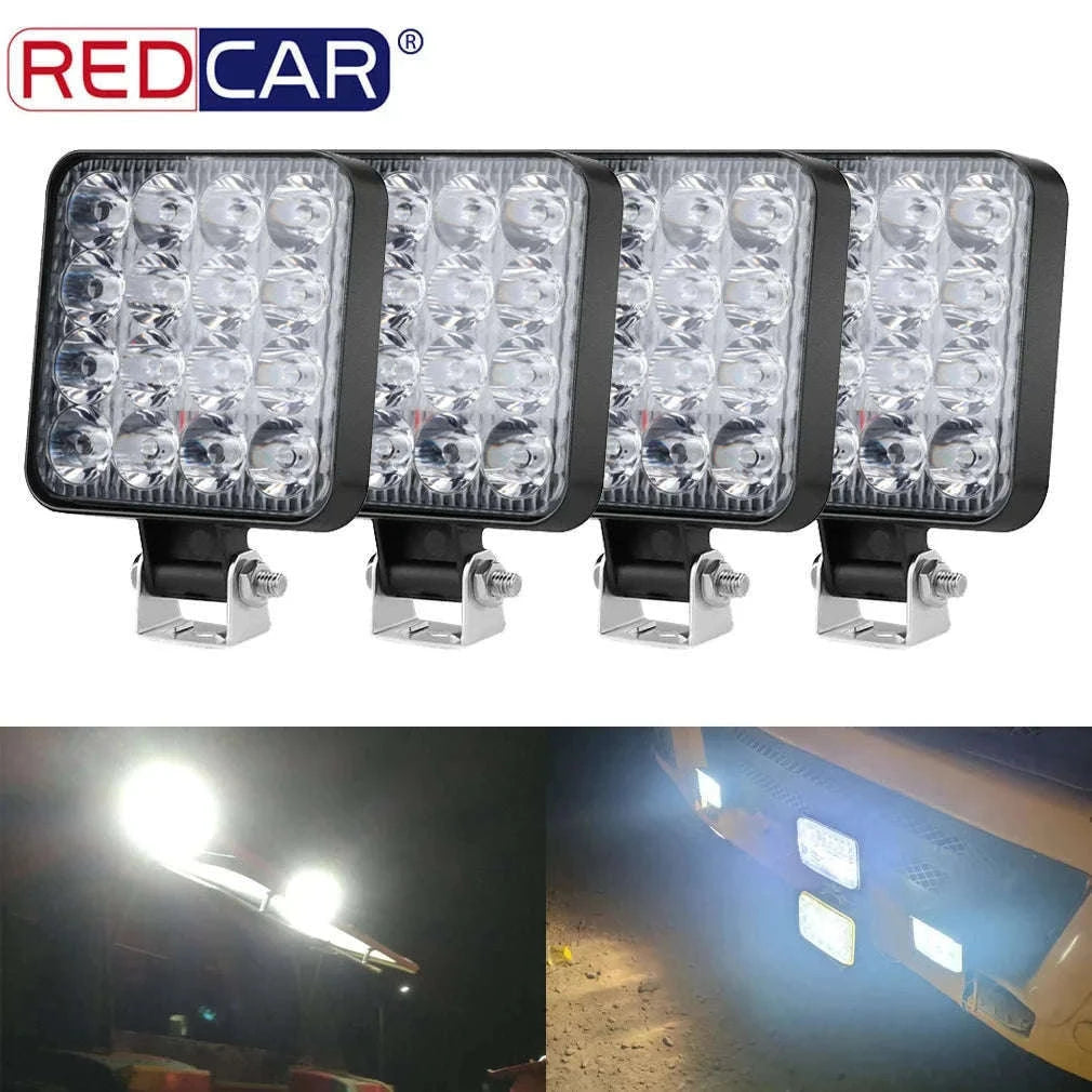 48W 16 LED 12V 24V LED Work Light Bar-6pcs