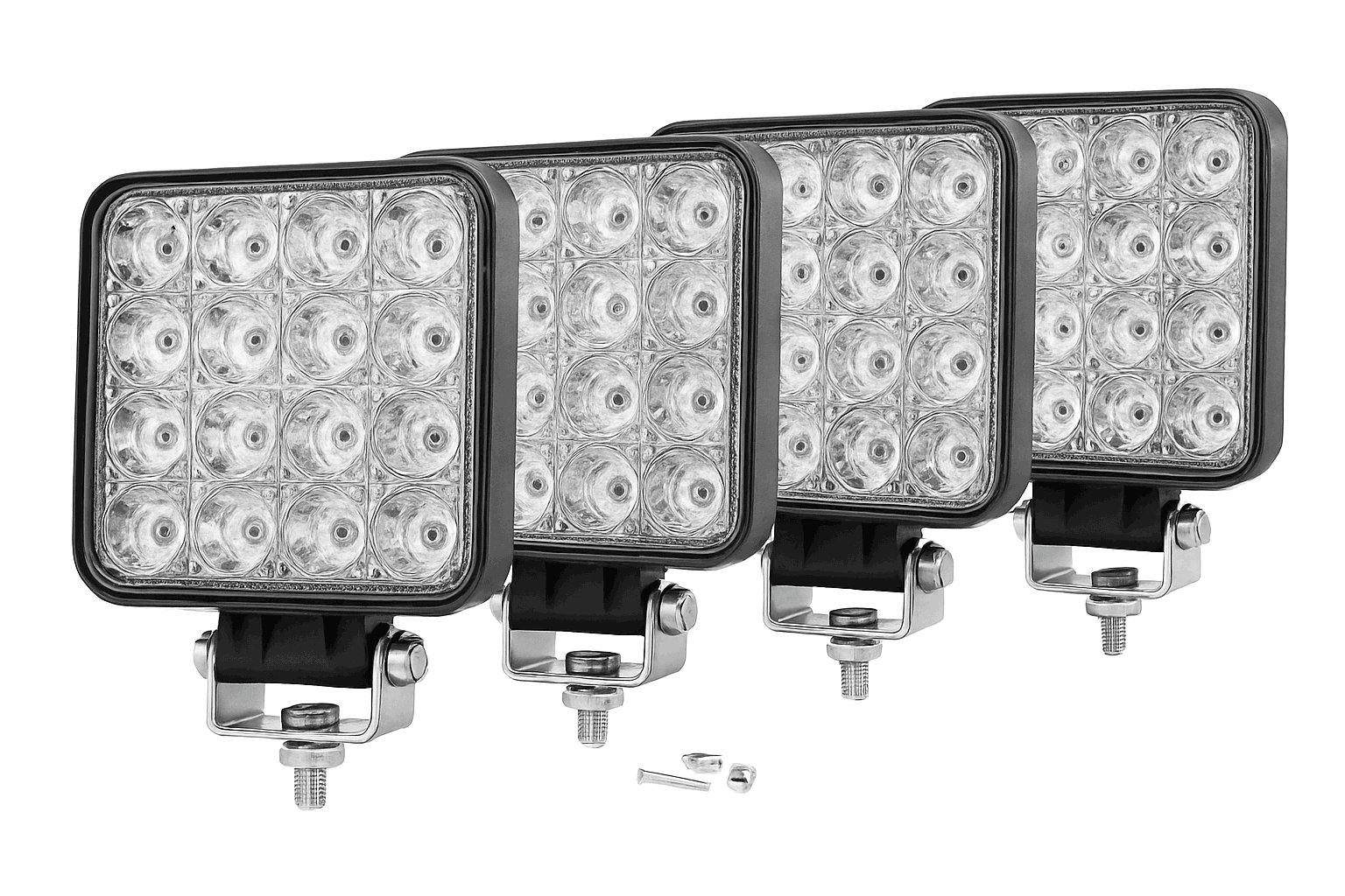 48W Mini LED Work Light Bar for Off-Road Vehicles, 12-24V-4PCS Strobe DRL