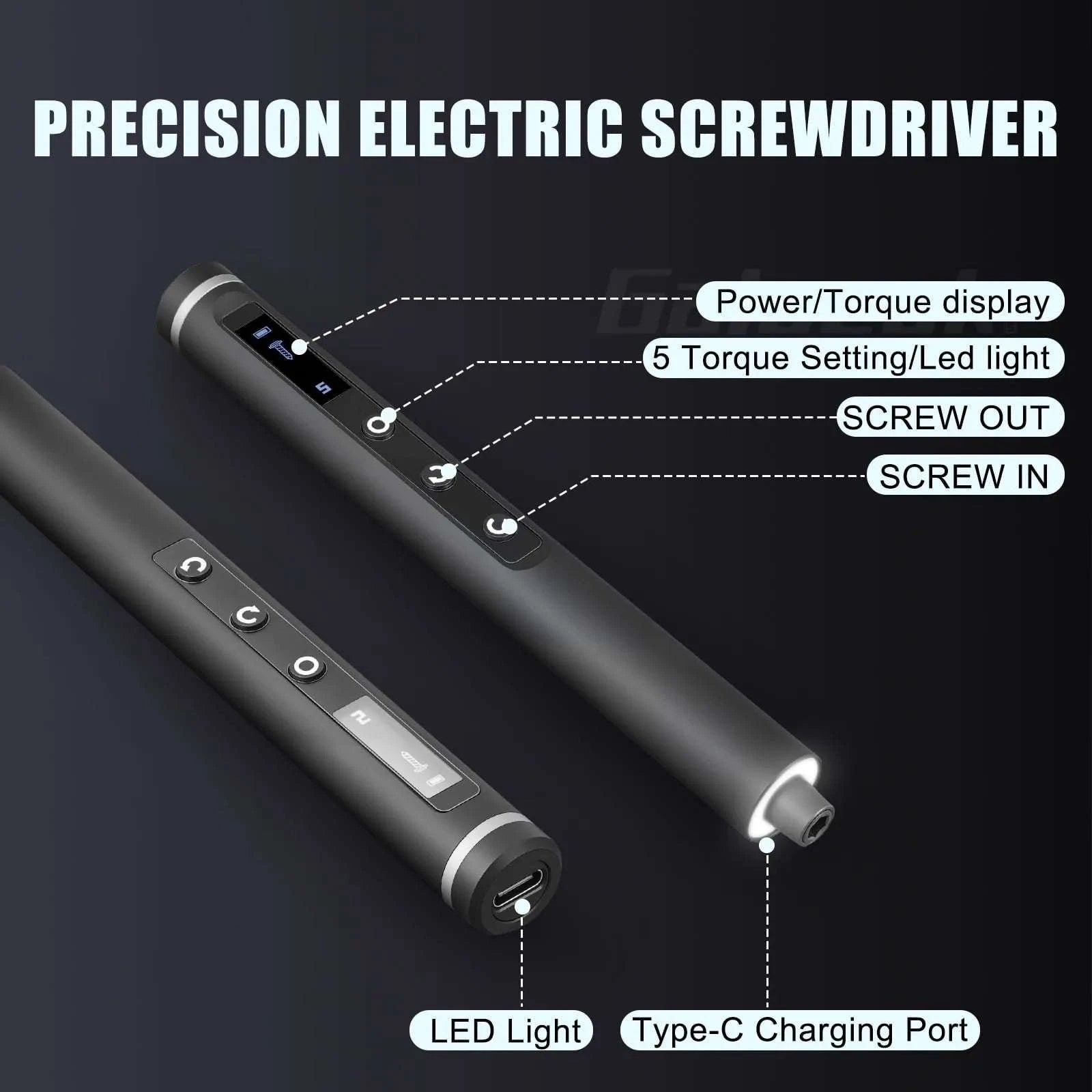 49-in-1 Precision Electric Screwdriver Set with 5 Torque Levels-49 IN 1 / United States