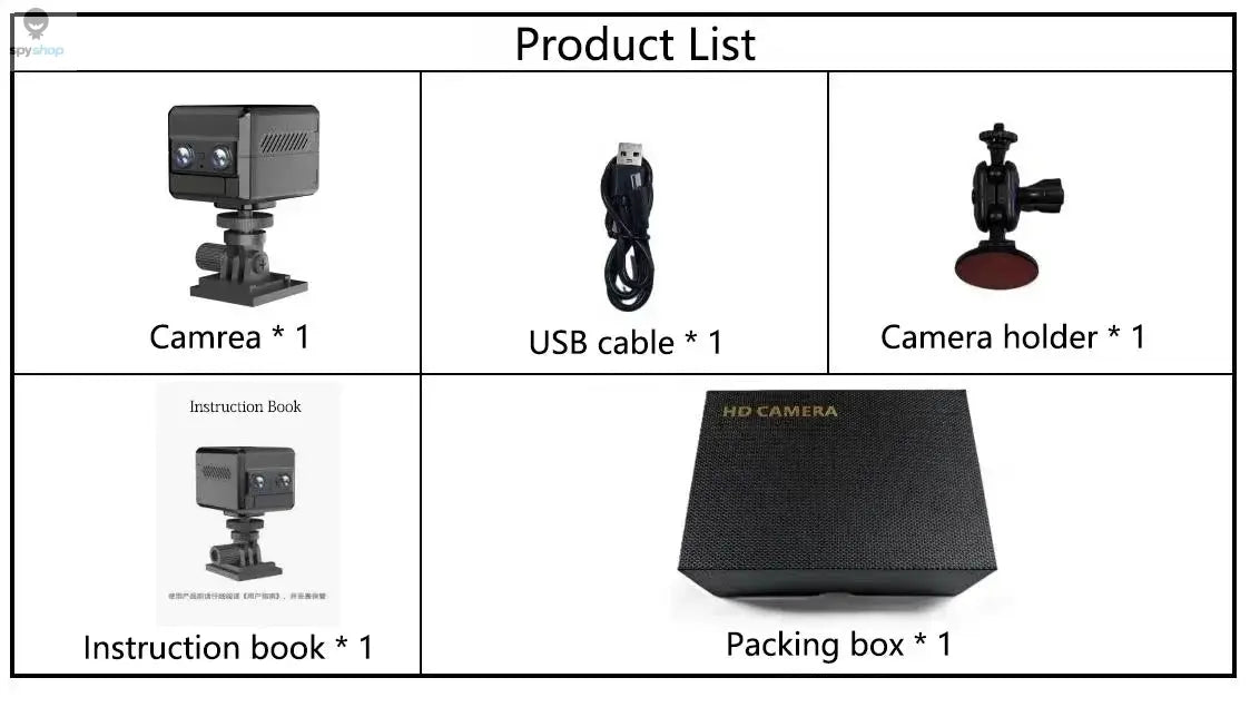 4G Sim Mini 4K Dual-Lens Camera 6X Zoom Motion Detection Night Vision 4000mAh Big Battery Two-Way Intercom Surveillance Spy-shop.com