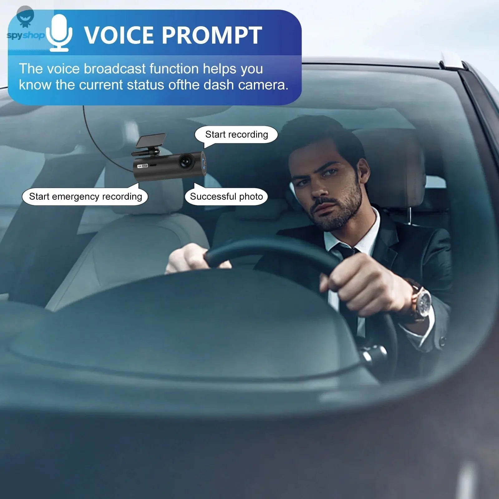 4K Car Dash Cam DVR Recorder Auto Recorder APP Control Black Box WIth WIFI Voice 24h Parking Monitoring function car accessories Spy-shop.com