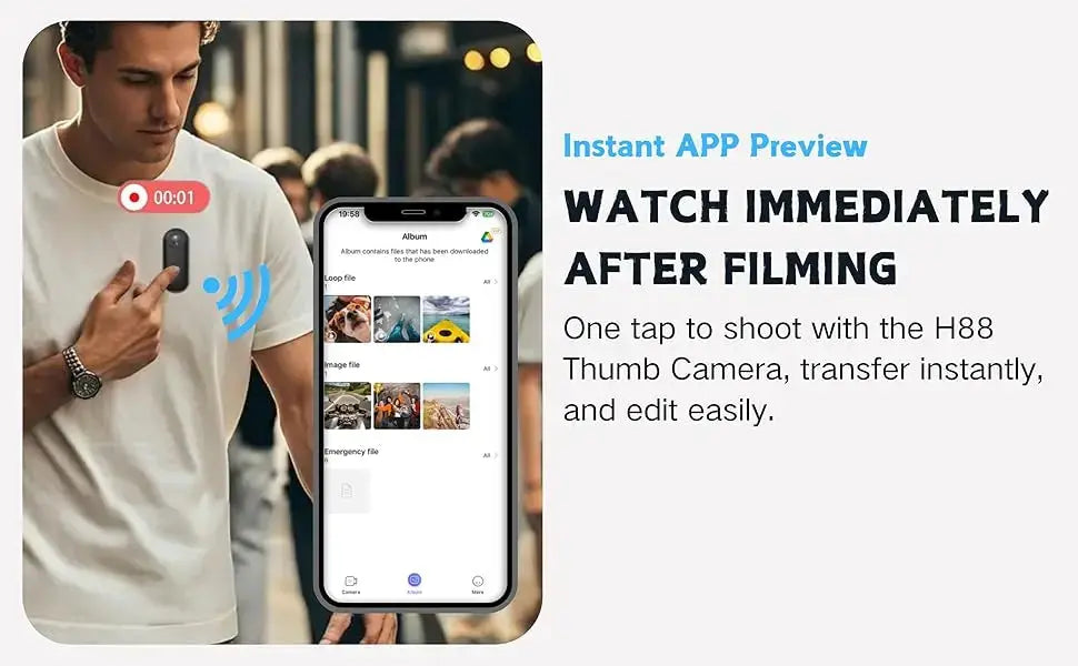 4K HD Mini Vlog Camera with WiFi Wireless Portable Action Body Cam for Sports Travel Photography Pocket Sized Video Recorder Spy-shop.com
