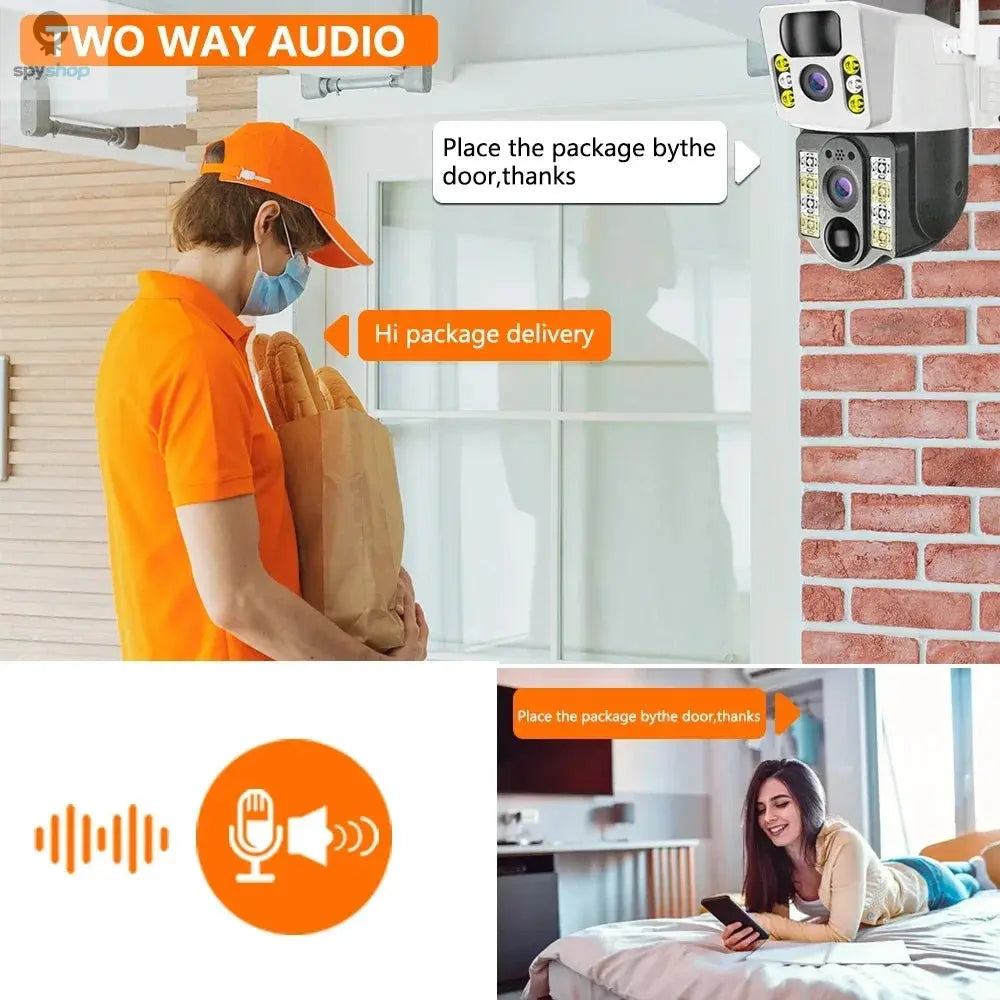 4K Solar Camera 4G SIM Card WiFi Dual Lens 8MP HD Night Vision IP CCTV Surveillance PTZ PIR Human Detection Alarm Waterproof Spy-shop.com