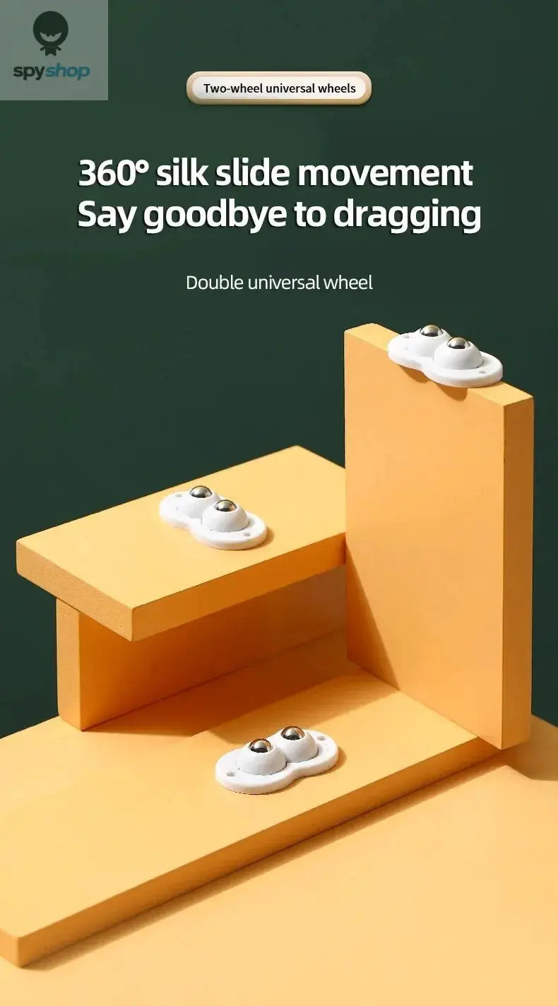 4PCS Adhesive Non Perforated Universal Wheel Furniture Base Roller Ball Type Casters Handcart Silent Wheel Spy-shop.com