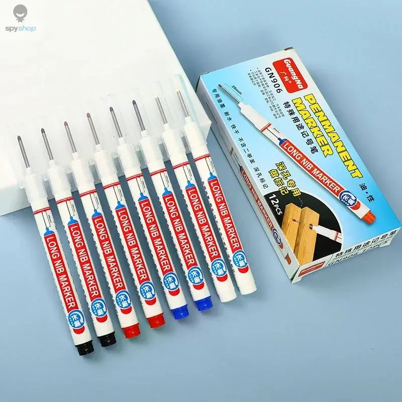 4Pcs/Set 20mm Deep Hole Long Nib Head Markers For Metal Perforating Pen Waterproof Bathroom Woodworking Decoration Multi-Purpose Spy-shop.com