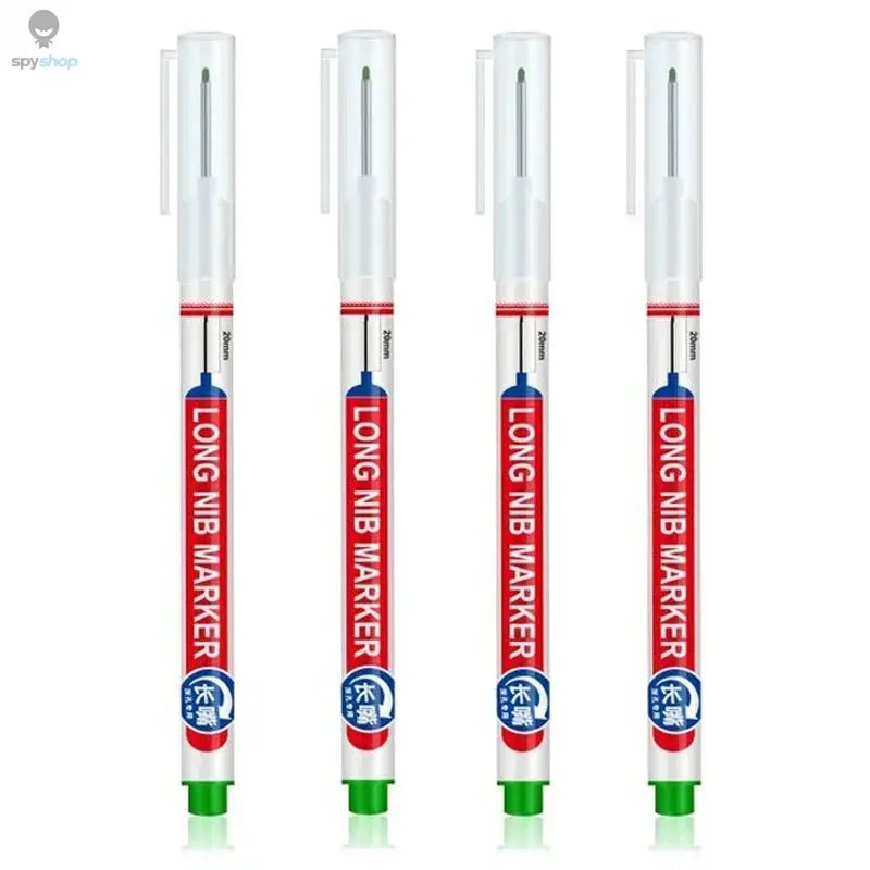 4Pcs/Set 20mm Deep Hole Long Nib Head Markers For Metal Perforating Pen Waterproof Bathroom Woodworking Decoration Multi-Purpose Spy-shop.com