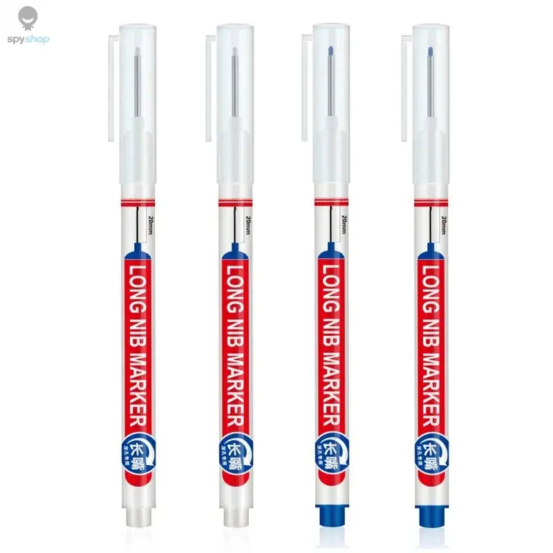 4Pcs/Set 20mm Deep Hole Long Nib Head Markers For Metal Perforating Pen Waterproof Bathroom Woodworking Decoration Multi-Purpose Spy-shop.com