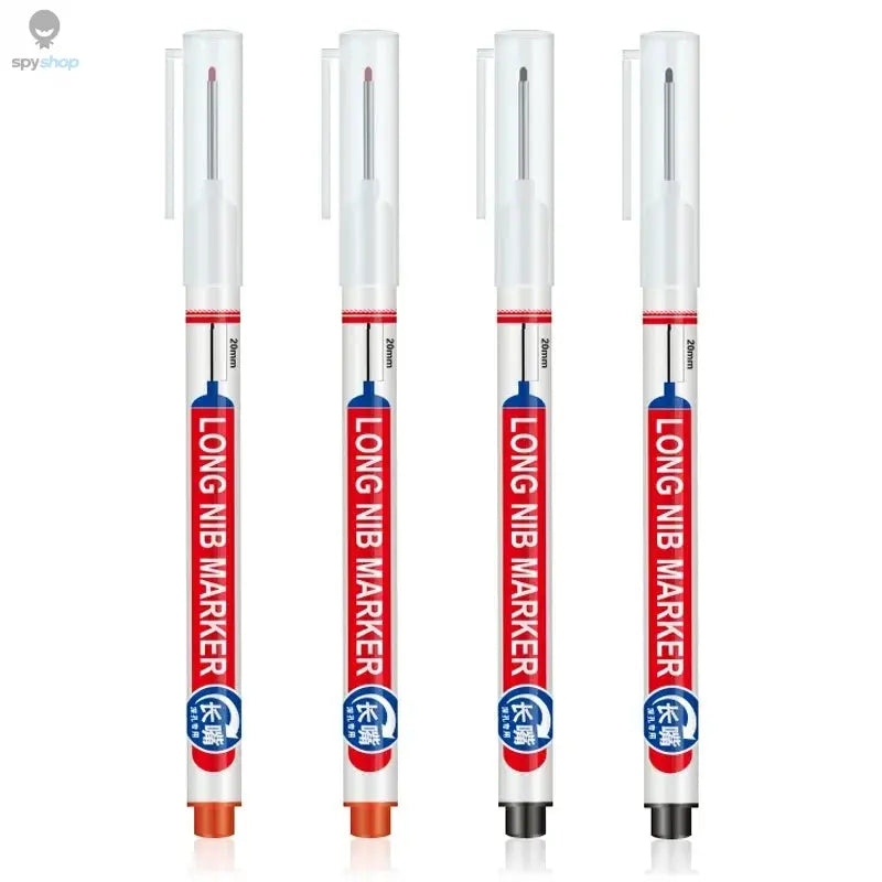 4Pcs/Set 20mm Deep Hole Long Nib Head Markers For Metal Perforating Pen Waterproof Bathroom Woodworking Decoration Multi-Purpose Spy-shop.com