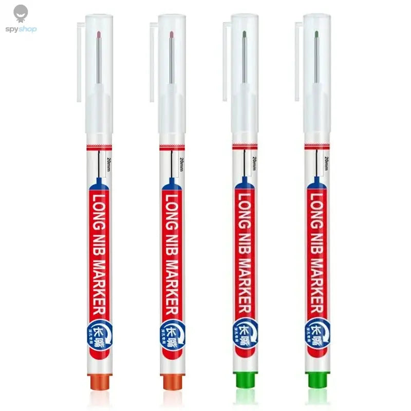 4Pcs/Set 20mm Deep Hole Long Nib Head Markers For Metal Perforating Pen Waterproof Bathroom Woodworking Decoration Multi-Purpose Spy-shop.com