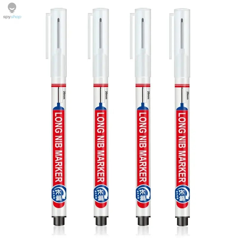 4Pcs/Set 20mm Deep Hole Long Nib Head Markers For Metal Perforating Pen Waterproof Bathroom Woodworking Decoration Multi-Purpose Spy-shop.com