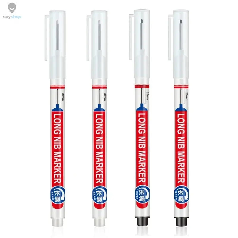 4Pcs/Set 20mm Deep Hole Long Nib Head Markers For Metal Perforating Pen Waterproof Bathroom Woodworking Decoration Multi-Purpose Spy-shop.com