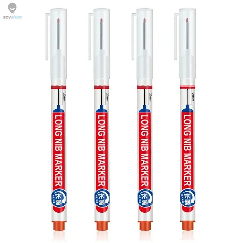4Pcs/Set 20mm Deep Hole Long Nib Head Markers For Metal Perforating Pen Waterproof Bathroom Woodworking Decoration Multi-Purpose Spy-shop.com